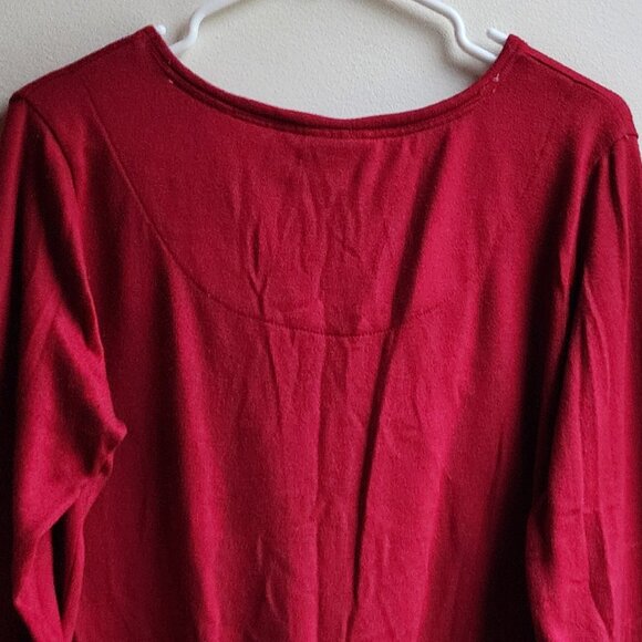 Laura Ashley Red "Love" Pajama Top Size Medium - Picture 13 of 15